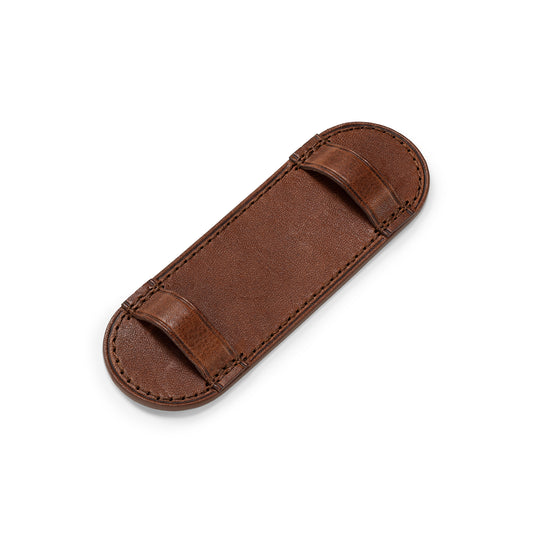 Brown leather "bund" protection plate